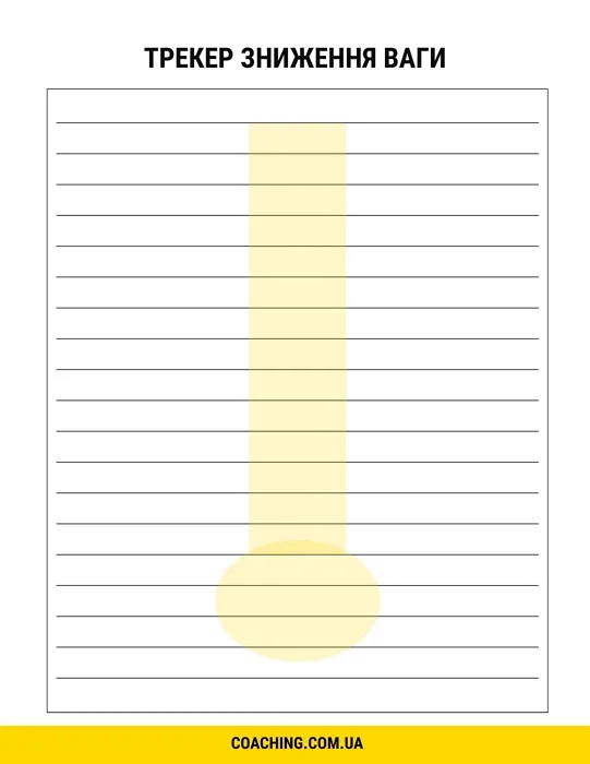 weightloss gradual tracker sheet template